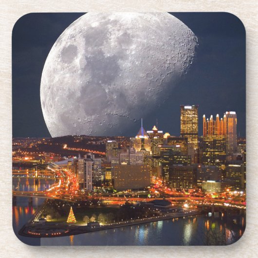 Spacey Pittsburgh Getränkeuntersetzer (Vorderseite)