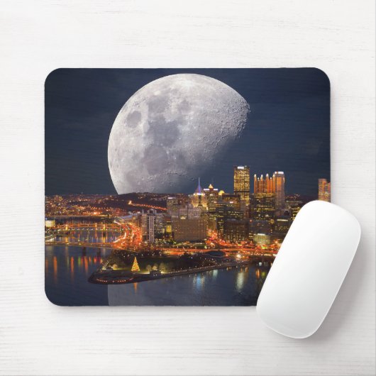 Spacey Pittsburgh Mousepad (Mit Mouse)