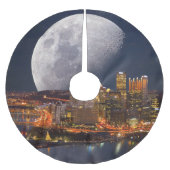 Spacey Pittsburgh Polyester Weihnachtsbaumdecke (Vorderseite)