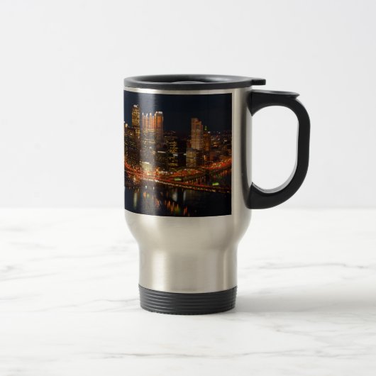 Spacey Pittsburgh Reisebecher (Rechts)