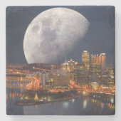 Spacey Pittsburgh Steinuntersetzer (Vorderseite)