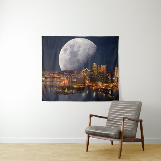 Spacey Pittsburgh Wandteppich (Beispiel (Horizontal))