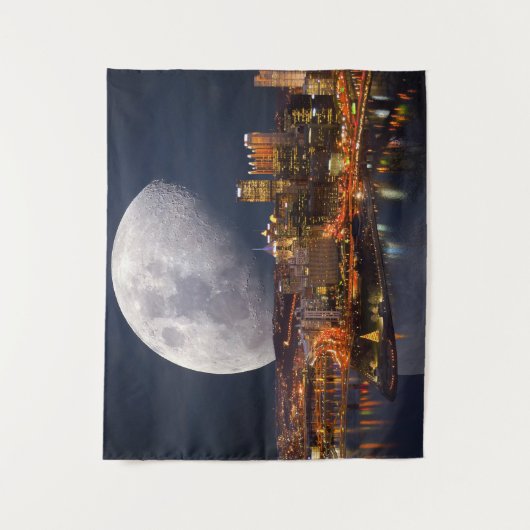 Spacey Pittsburgh Wandteppich (Vorderseite)