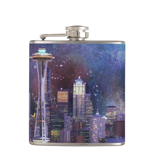 Spacey Seattle Flachmann (Vorderseite)