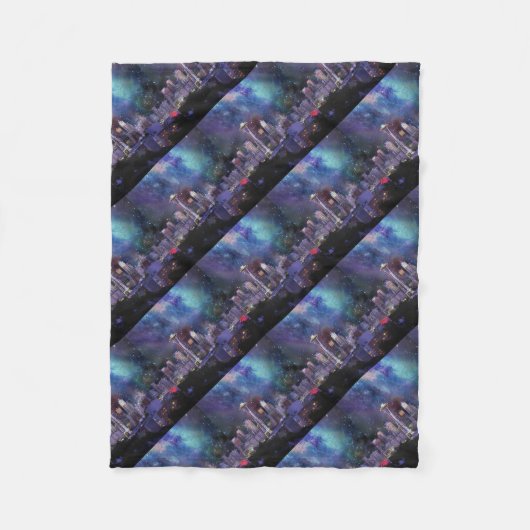 Spacey Seattle Fleecedecke (Vorderseite)