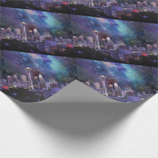 Spacey Seattle Geschenkpapier (Ecke)