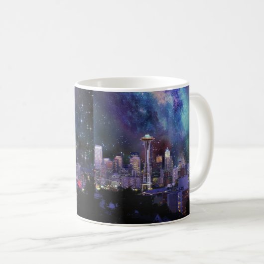 Spacey Seattle Kaffeetasse (VorderseiteRechts)
