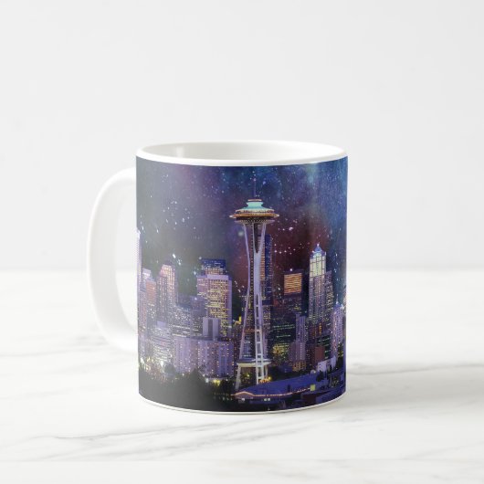 Spacey Seattle Kaffeetasse (Vorderseite Links)
