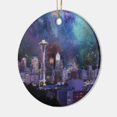 Spacey Seattle Keramik Ornament (Links)