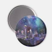 Spacey Seattle Magnet (Vorderseite/Rückseite)