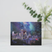 Spacey Seattle Postkarte (Stehend Vorderseite)