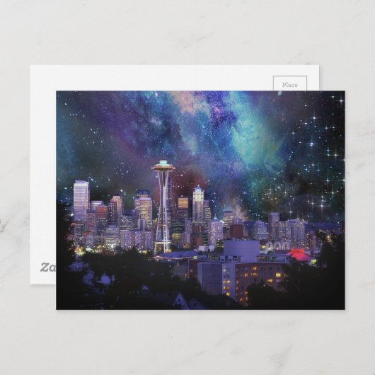 Spacey Seattle Postkarte (Vorne/Hinten)