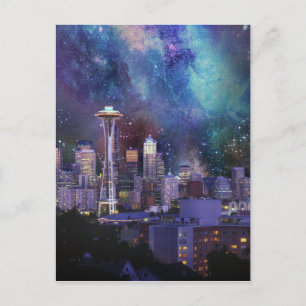 Spacey Seattle Postkarte