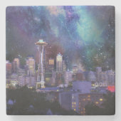 Spacey Seattle Steinuntersetzer (Vorderseite)