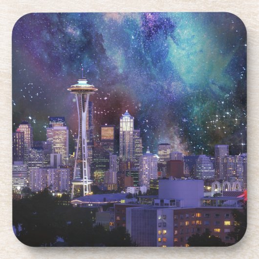 Spacey Seattle Untersetzer (Vorderseite)