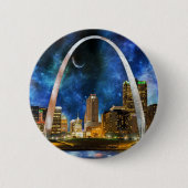 Spacey St. Louis Skyline Button (Vorderseite)