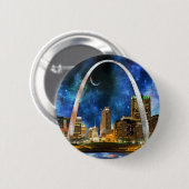 Spacey St. Louis Skyline Button (Vorne & Hinten)