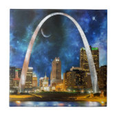 Spacey St. Louis Skyline Fliese (Vorderseite)