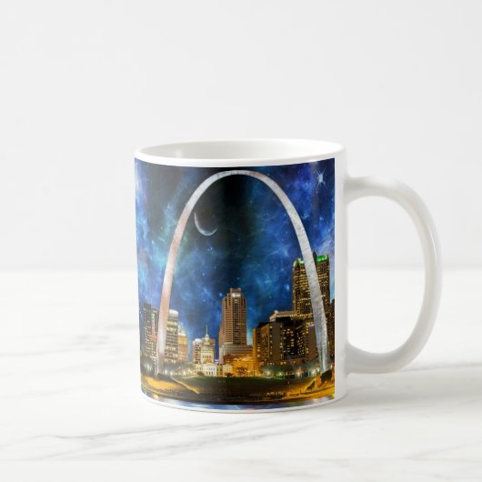 Spacey St. Louis Skyline Kaffeetasse (Rechts)