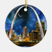 Spacey St. Louis Skyline Keramik Ornament (Vorne)