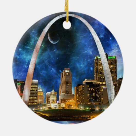Spacey St. Louis Skyline Keramik Ornament (Hinten)
