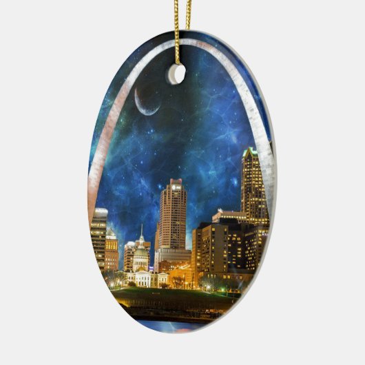 Spacey St. Louis Skyline Keramikornament (Links)