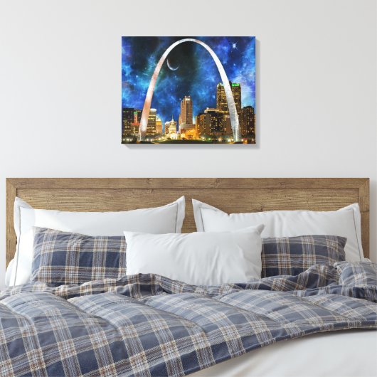Spacey St. Louis Skyline Leinwanddruck (Insitu (Schlafzimmer))