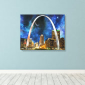 Spacey St. Louis Skyline Leinwanddruck (Insitu (Holzboden))