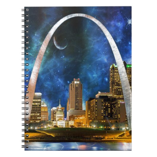 Spacey St. Louis Skyline Notizblock (Vorderseite)