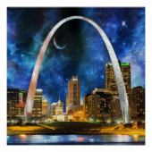 Spacey St. Louis Skyline Poster (Vorderseite)