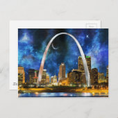 Spacey St. Louis Skyline Postkarte (Vorne/Hinten)