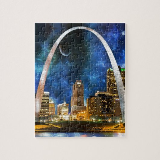 Spacey St. Louis Skyline Puzzle (Vertikal)