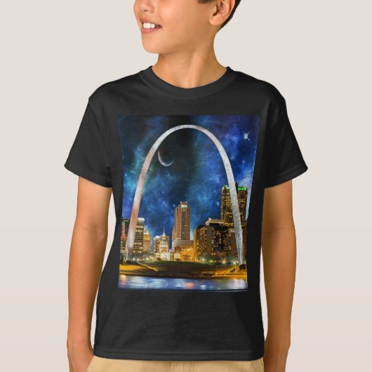 Spacey St. Louis Skyline T-Shirt (Vorderseite)