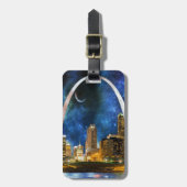 Spacey St. Louis Skyline Tote Bag Gepäckanhänger (Vorderseite vertikal)
