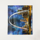 Spacey St. Louis Skyline Wandteppich (Vorderseite)