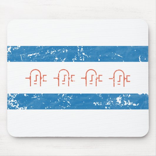 Spachtel-Stadt-Flagge Mousepad (Vorne)