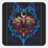 Spacial Wolf Sticker (Vorderseite)