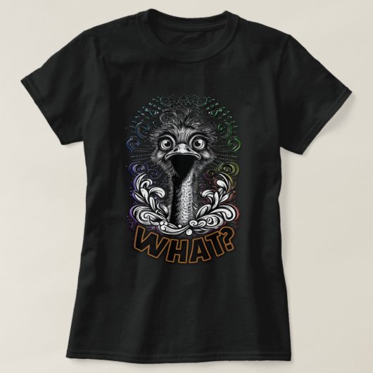 Spacy Ostrich What Women's Tee (Design vorne)