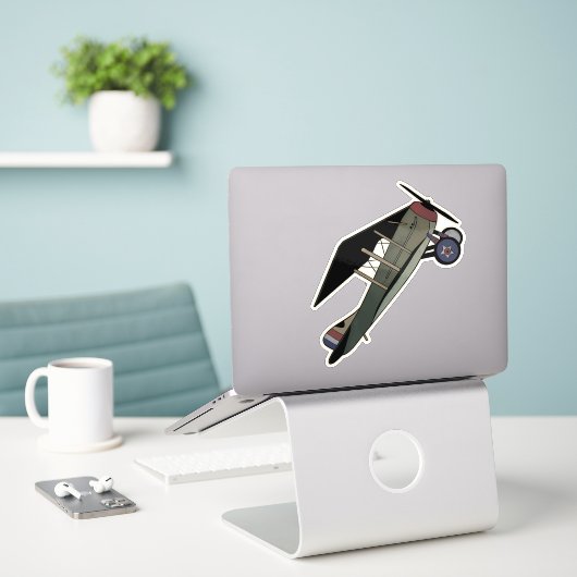 Spad XIII, Biplane Fighting Aircraft Aufkleber (Laptop auf Schreibtisch)