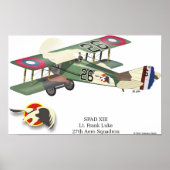 Spad XIII, geflogen von Frank Luke Poster (Vorne)
