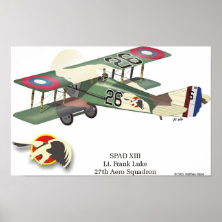 Spad XIII, geflogen von Frank Luke Poster