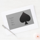 Spade - Anzug des Kartenzeichens Rechteckiger Aufkleber (Umschlag)