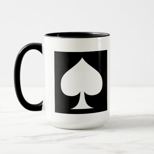 Spade Design-black n white  Tasse (Links)