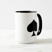 Spade Design-black n white  Tasse (VorderseiteRechts)