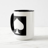 Spade Design-black n white  Tasse (Vorderseite Links)