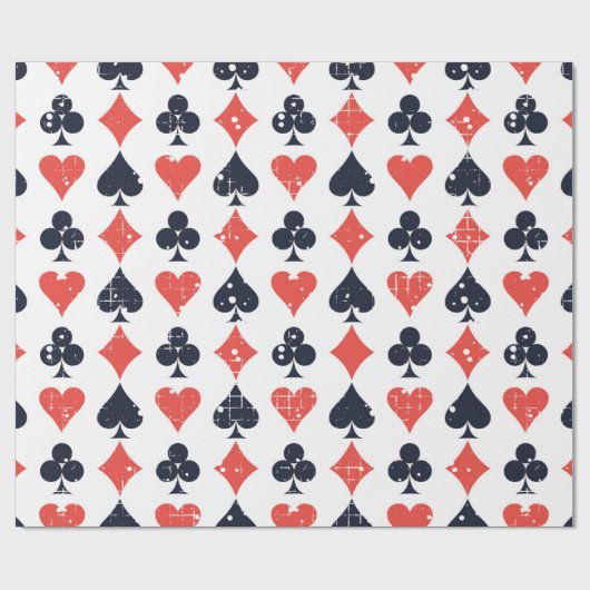 Spade, Diamant, Herz, Clubmuster Geschenkpapier (Flach)