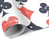 Spade, Diamant, Herz, Clubmuster Geschenkpapier (Rolleneckpunkt)