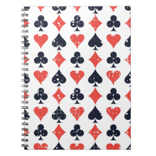 Spade, Diamant, Herz, Clubmuster Notizblock