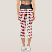 Spade, Diamond, Club, Herzkarte Anzüge Lucky Capri Leggings (Rückseite)