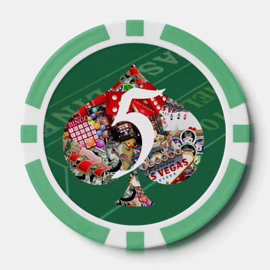 Spade - Las Vegas Spielkartenform Pokerchips (Vorderseite)